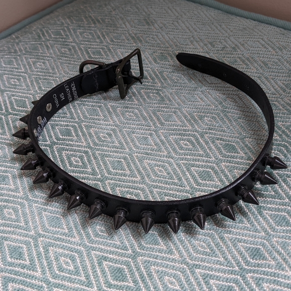 Hot Topic Jewelry Hot Topic Decorative Genuine Leather Spike Collar Poshmark